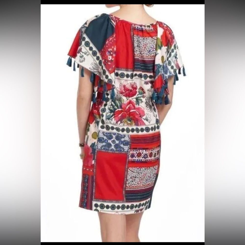 Anthropologie Persian Rose Patchwork Dress by Vanessa Virginia‎ Italian Summer